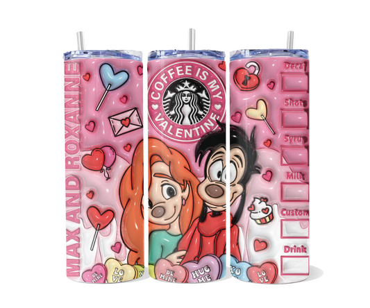 Max and Roxanne Starbucks Inspired Tumbler