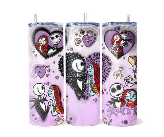 Jack & Sally Purple Tumbler