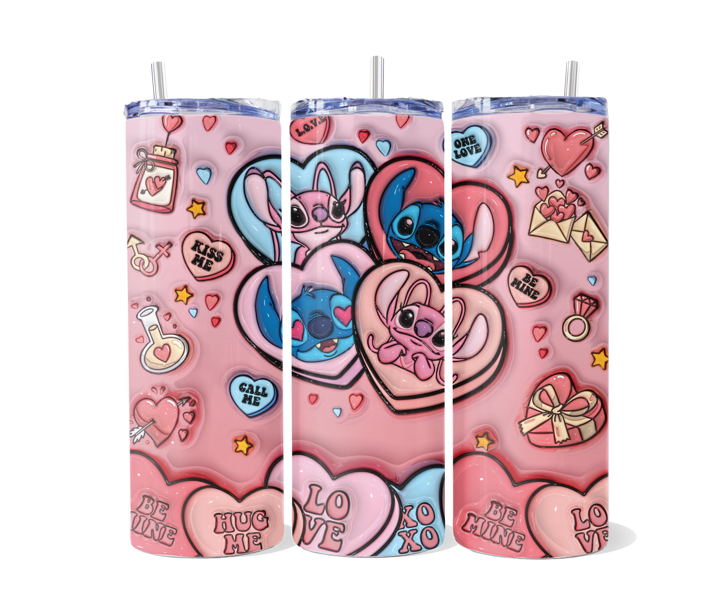 Stitch & Angel Love Tumbler